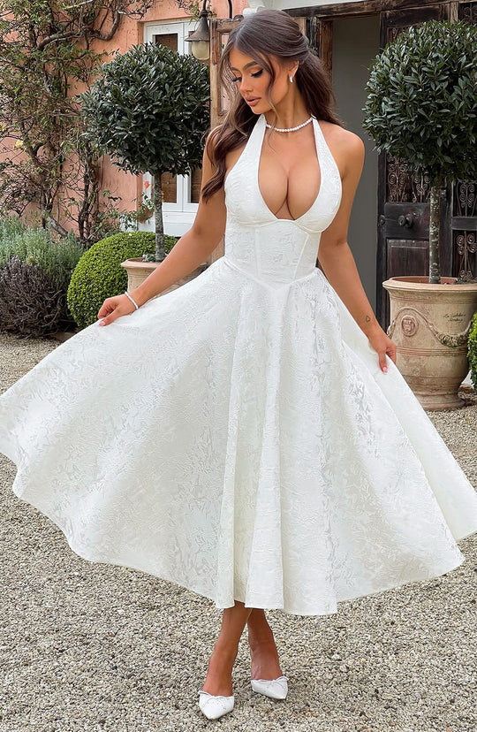 Catalina | Romantisches Midi-Kleid