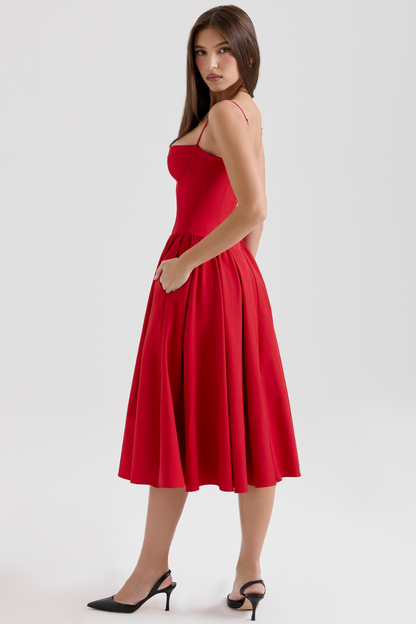 Celine | Korsett-Midi-Kleid
