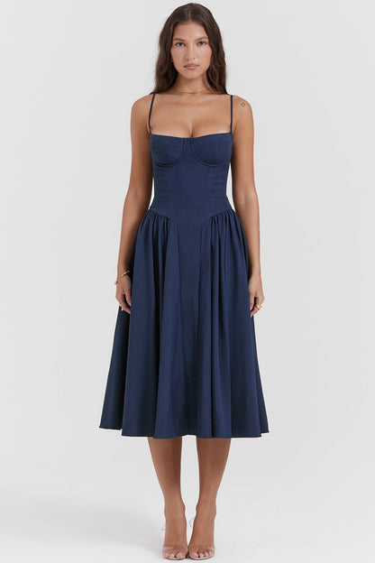 Celine | Korsett-Midi-Kleid