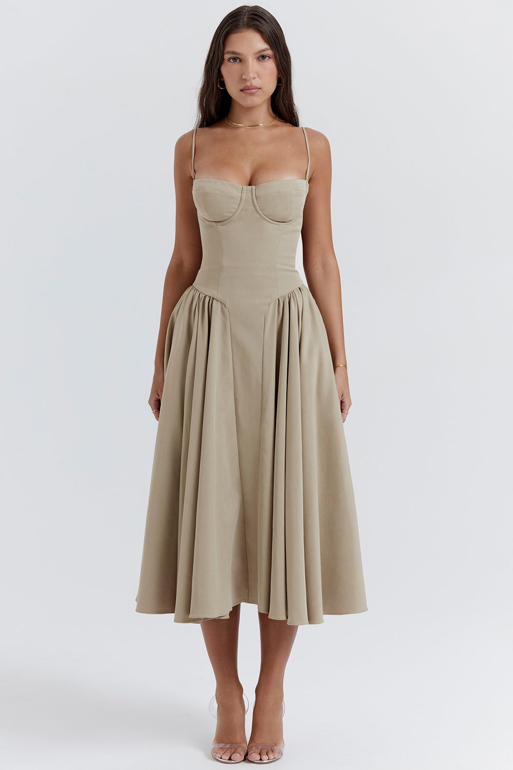 Celine | Korsett-Midi-Kleid