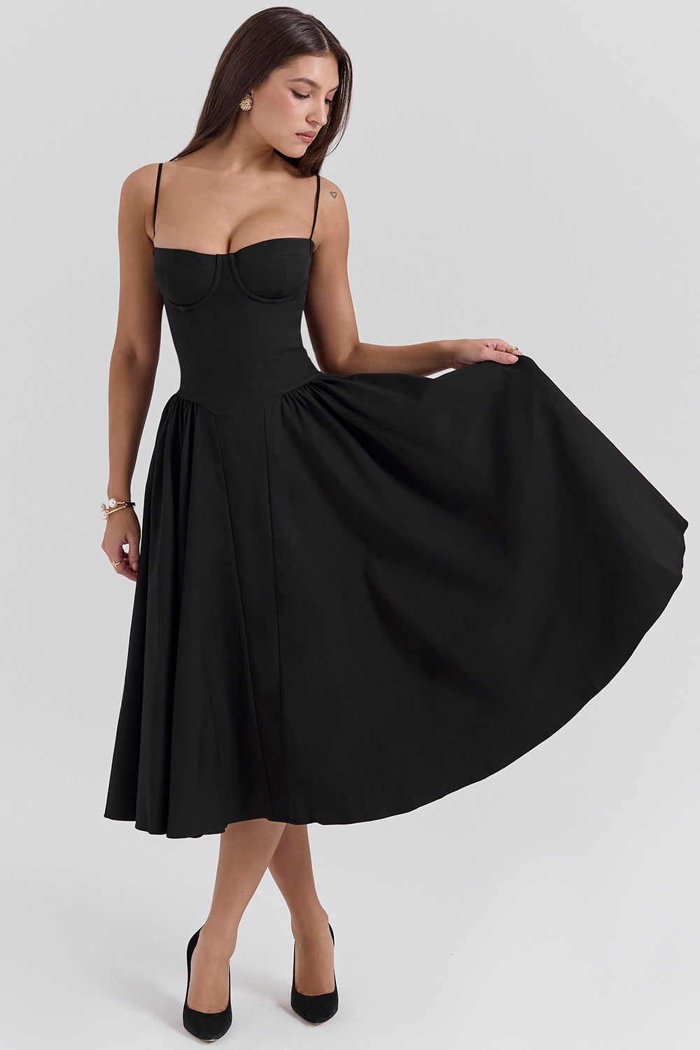 Celine | Korsett-Midi-Kleid